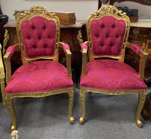 Pair gilt louis xvi style - pair,