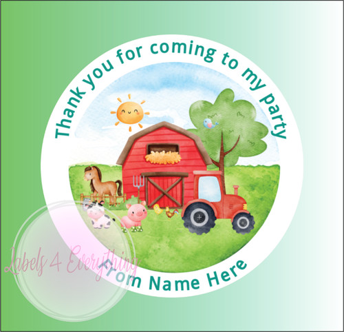 Tractor farm animals birthday - tractor,