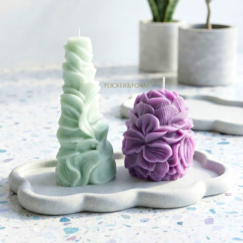 Decorative wax candle set - wax, –