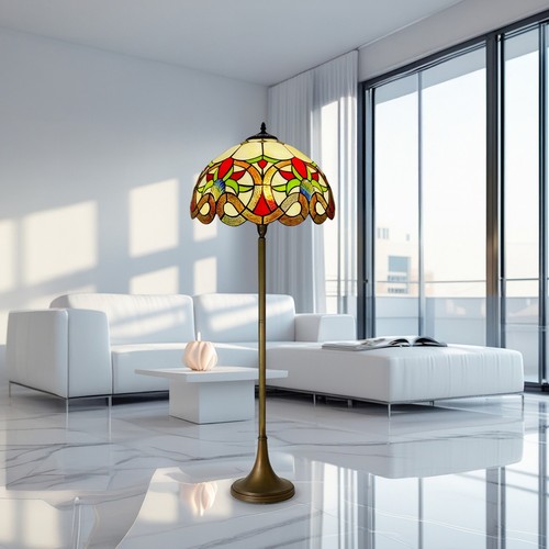 Large tiffany style floor lamp - large,