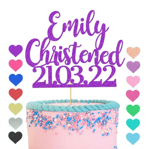 Baby christening cake topper - christening,