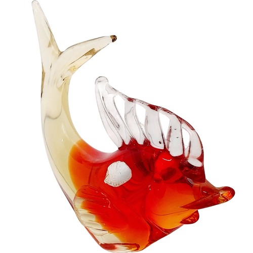 Murano glass fish sculpture - glass,