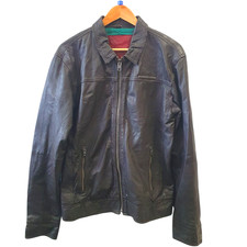 Superdry Mens Leather Jacket Darkest Brown Speed Sport Racing Team Racer (11)