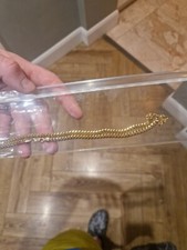 5mm Cuban  925 sterling silver base,18k gold vermeil plating 19 Inch