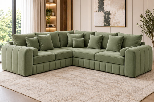 Luxury plush velvet sofa - velvet,