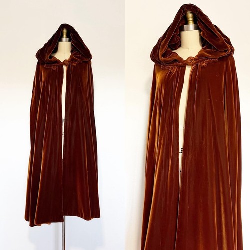 1960s velvet cape vintage - ,
