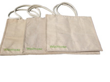 THREE WAITROSE CANVAS SHOPPING