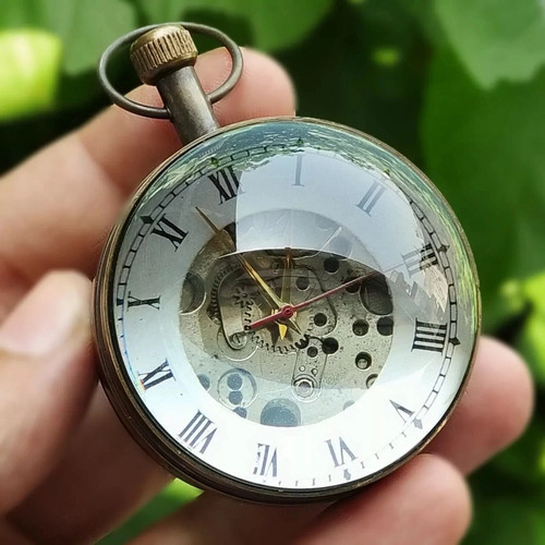 Antique brass ball - antique, clock