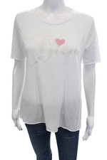 Wildfox Womens Basic T-Shirt White Size M