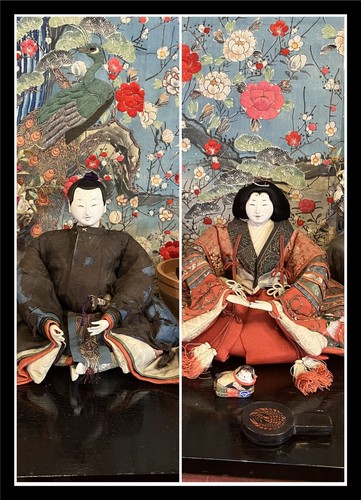 Pair antique hina - pair,