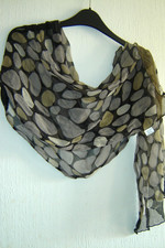 *Gudrun Sjoden* vintage 2006 Alabaster art print Scarf Shawl in 100% silk