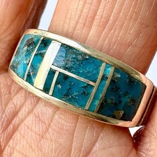 Mens Navajo Wedding Band 12