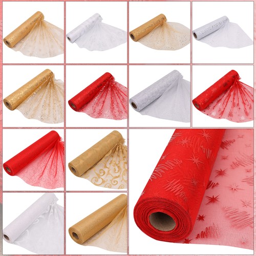 25m christmas organza fabric - 25m,
