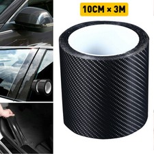 10cm Carbon Fiber Car Stickers Door Sill Scuff Anti Scratch Tape Protection UK