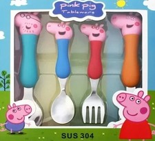 Peppa Pig Tableware ForkActio n Doll Toy George Pig Dad Mom Gifts for kids