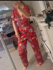 Zara Bold Print Floral Jumpsuit Size s
