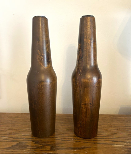 Wooden candlestick holders - wooden,