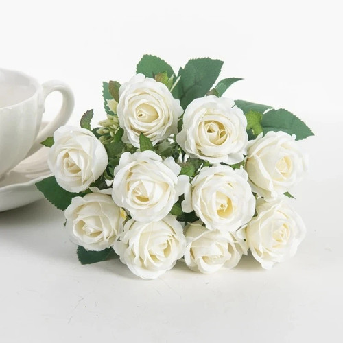 Heads silk rose - 10,