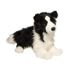 Chase Border Collie Plush Toy 16 Inch Black and White Dog Cuddle Companion