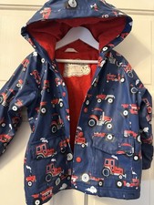 Hatley Boys Tractor Print Waterproof Lined Raincoat Jacket Coat - Suit 3 - 4 Y