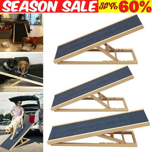 Solid wooden folding pet ramp - folding,