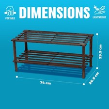 DARK OAK WOODEN SHOE RACK