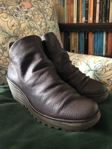 Fly london wedge dark - wedge, brown