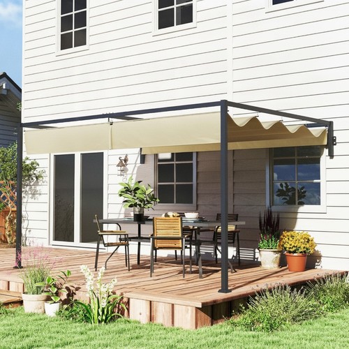 Pergola 3x4m wall mount - pergola,
