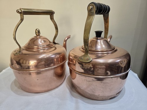 Two vintage copper brass - two,