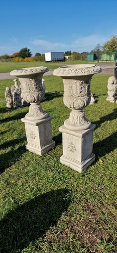 Pair large classic vase urn - vase,