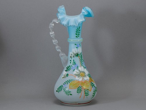 Victorian satin glass pitcher - victorian,