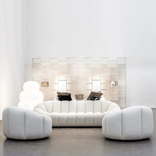 Arsav boucle pumpkin sofa - sofa, &
