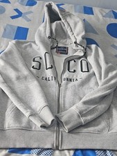 Men’s Soul Cal And Co Light Grey Size Large Active Wear & Casual Full Zip Hoodie