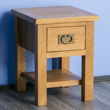 Rustic Oak Side Table Solid