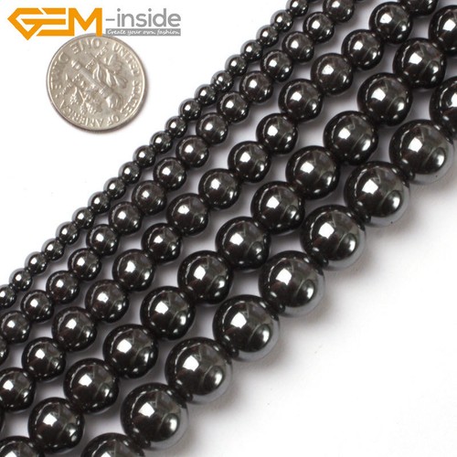 Natural stone black hematite - black,