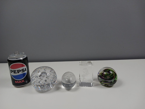 Glass paperweights - glass,