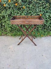 Vintage wooden butler - vintage, tray