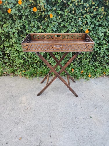 Vintage wooden butler tray - vintage,