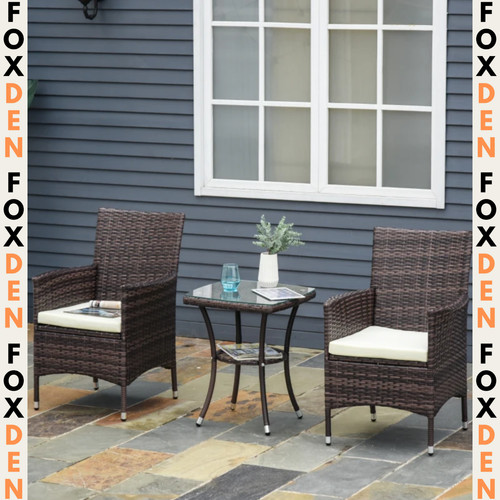 Bistro table and chairs set - table,