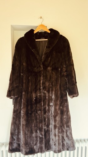 Mink coat dark - dark, full