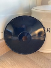 Vintage French Industrial Black Enamel Coolie Light Shade metal