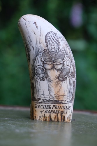 Vintage faux scrimshaw rachel - faux,
