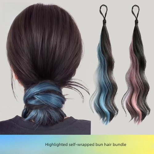 Highlights bun ponytail hair - highlights,