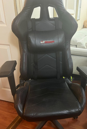 Omega black leather chair - gt,