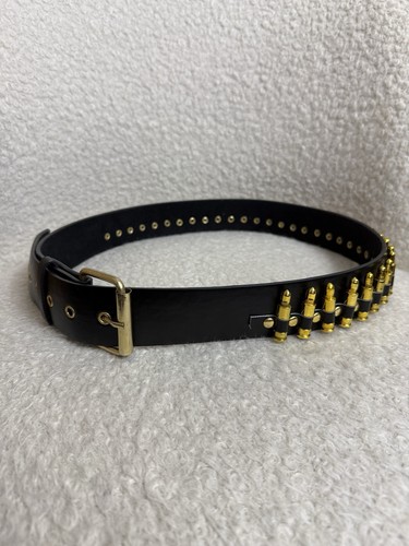 Black gold bullet detail belt - gold,