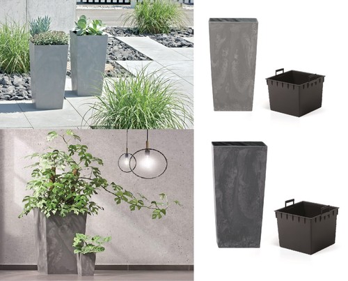 Tall planter plant pot square - planter,