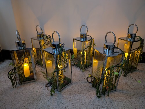Woodland decorated lanterns - 6,