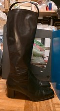 Elena Ricci Classy Genuine Leather Boots EU45 EU44 6.5cm Heel 51cm Height