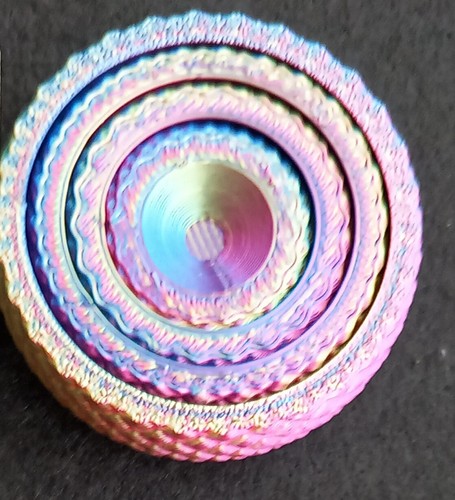 Ring iridescent fidget gyro - iridescent,