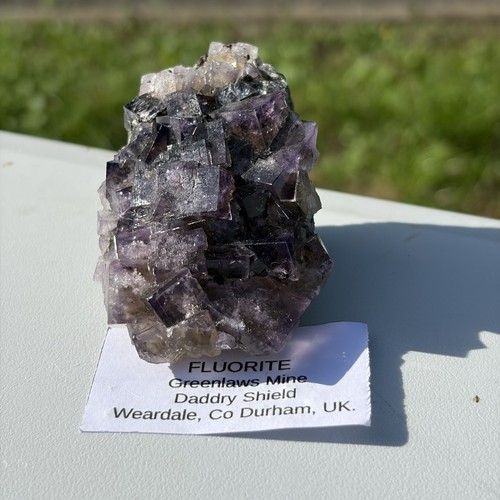 Purple fluorite cluster - purple,